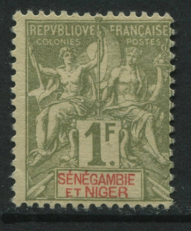 Senegambia and Niger 1903 1 franc bronze green on straw unused no gum