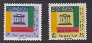 Kuwait # 339-340, UNESCO 20th Anniversary, Hinged, 1/3 Cat.