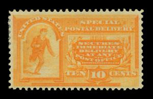 US 1893  SPECIAL DELIVERY  10c orange  Scott # E3 mint MH VF