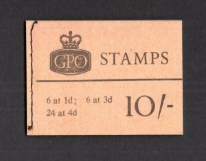 10/- BOOKLET AUGUST 1966 SG X13 Cat £40