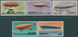 Cook Islands Penrhyn 1983 SG320A-324A Manned Flight ISLANS spelling MNH