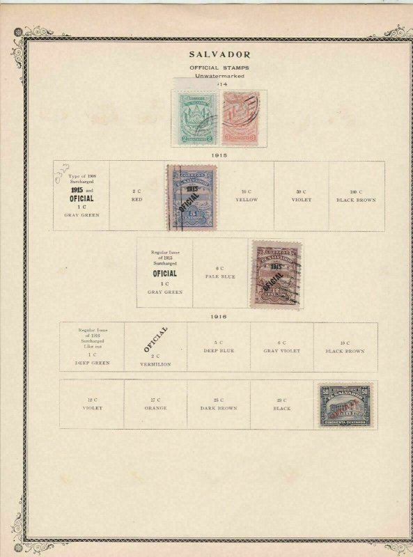 salvador stamps page ref 17193