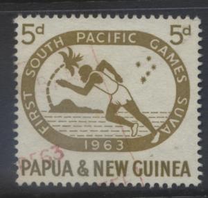 Papua New Guinea- Scott 176 -Games Emblem -1963 -VFU - 5p