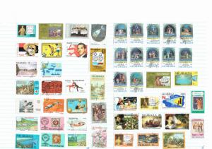 #764 Nicaragua collection hinged on 28 leaves +5 cards