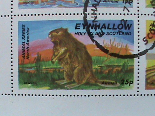 EYNHALLOW SCOTLAND STAMP:1977 WILD ANIMALS CTO- MNH - MINI SHEET