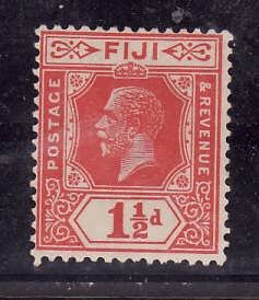 Fiji-Sc#97-unused light hinged 1&1/2p rose red  KGV-og-1927-