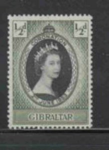 GIBRALTAR #131 1953 CORONATION ISSUE MINT VF LH O.G aa