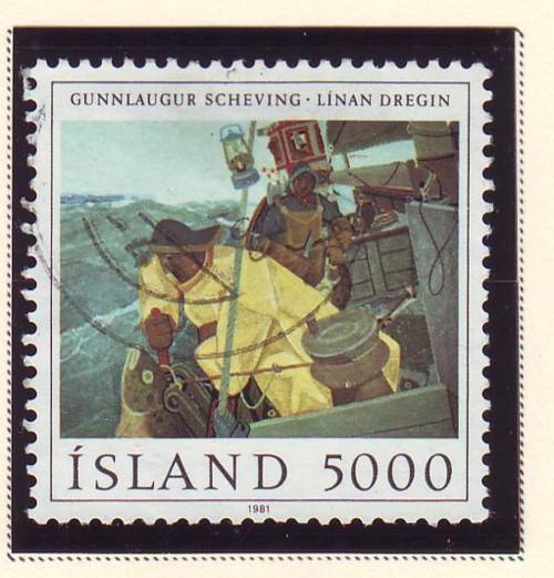 Iceland Sc 548 1981 painting stamp used