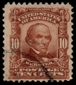 U.S. Scott #307: 1903 10¢ Daniel Webster, Used, F/VF
