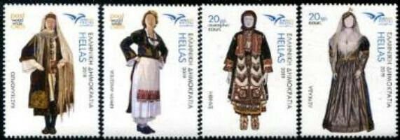 HERRICKSTAMP NEW ISSUES GREECE Euromed 2019 Traditional Costumes