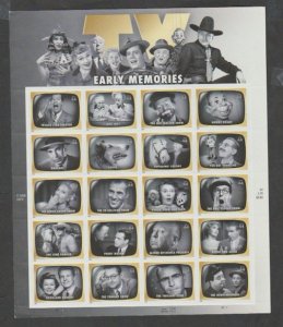 U.S. Scott #4414 TV Early Memories Stamps - Mint NH Sheet - UR Plate