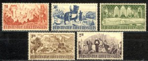 Liechtenstein Sc# 176-180 MH (a) 1942 Definitives