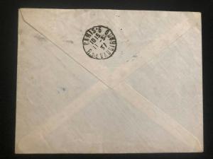 1937 Conakry French Guinea First Flight Airmail cover FFC to Paris France