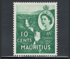 Mauritius 1953 Queen Elizabeth II & Tamarind Falls 10c Scott # 255 MH