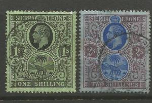 Sierra Leone SG 143-4 VFU (1chq)