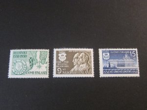 Finland 1950 Sc 297-299 set MH