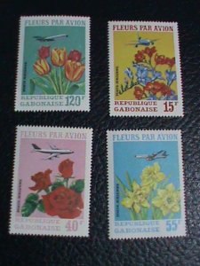 Gabon Stamp: 1971 SC#C109//111 Airmail Stamps-Colorful Flowers  MNH-Stamp