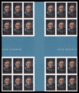 US 5821a Ruth Bader Ginsburg imperf NDC cross gutter block 24 MNH 2023