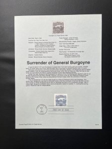 first day issue scott # 2590 $1 Surrender of Gen. Burgoyne 1994