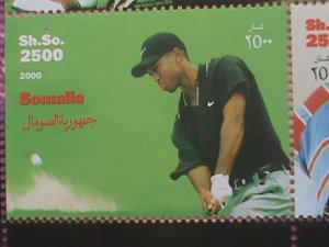 SOMALIA STAMP-2000-TIGER WOODS -MNH STAMP SHEET - VERY RARE AND HARD TO FIND.