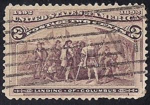 231 2 cent Violet, Columbia Issue Stamp used VF