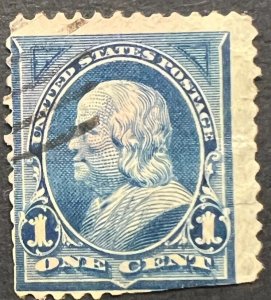 Scott#: 264 - Benjamin Franklin 1¢ 1895 BEP single used stamp - Lot G12