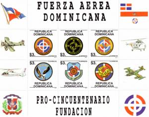 Dominican Republic 1997 Sc#1267 Air Force 50th.Anniv.Shlt (6) MNH VF