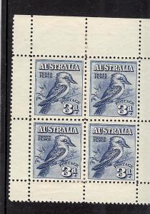 Australia, 95a, Kookaburra Bird Pane (4), **VLH**