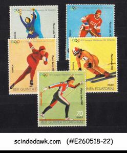 EQUATORIAL GUINEA - 1980 WINTER OLYMPIC GAMES LAKE PLACID 5V - MINT NH