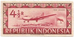 Indonesia 1949 MNH Stamps Scott C36 Airplane Aviation Flag