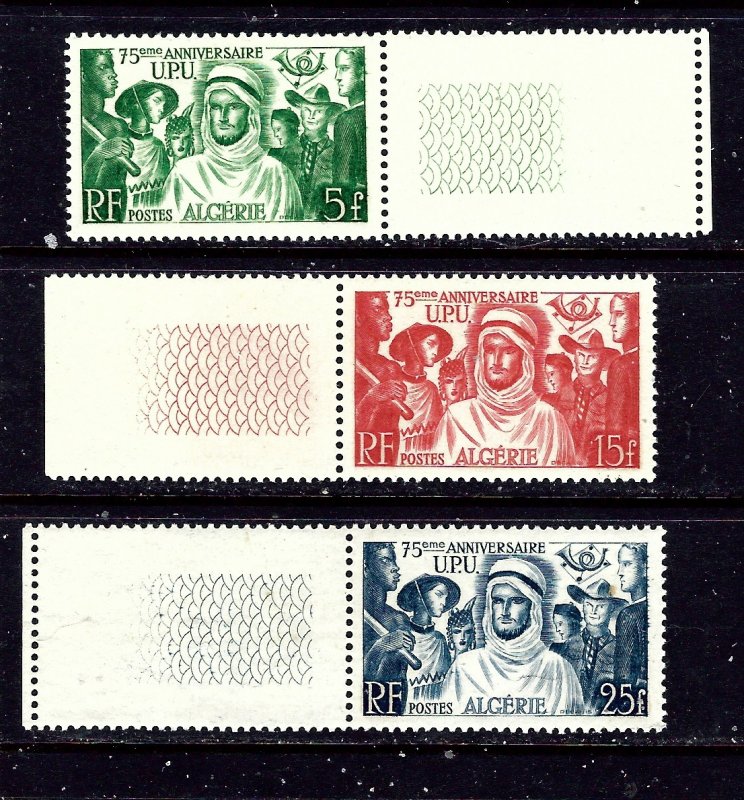 Algeria 226-28 MNH 1949 UPU 75th Anniversary