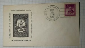 APS Natl Philatelic Exhibition Boston MA Convention Cachet Cover 1949 set 2