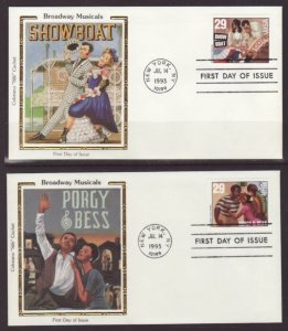 US 2767-2770 Broadway Musicals 1993 Colorano S/4 U/A FDC