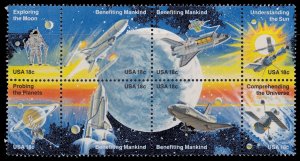 US 1919a, MNH Block of 8, Space Achievement Issue