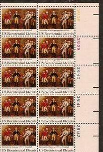 US Stamp #1728 MNH Surrender at Saratoga Plate Block / 10