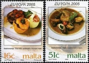 Malta 2005 MNH Stamps Scott 1202-1203 Europa CEPT Food Gastronomy