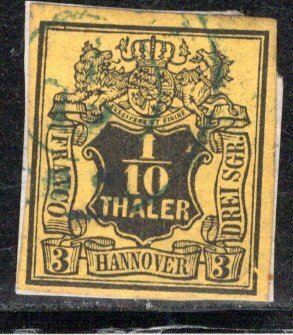 German States Hanover Scott # 6, used