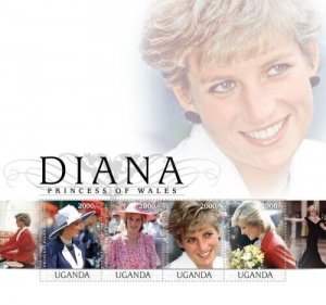 Uganda 2009 - PRINCESS DIANA - Sheet of 4 - MNH