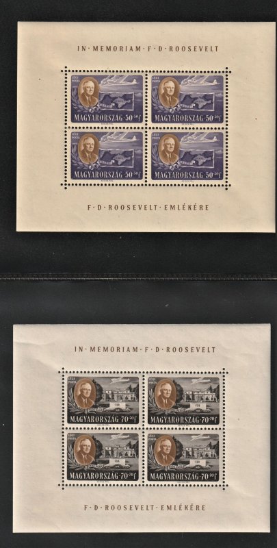 Hungary Scarce Sheets Set of 8