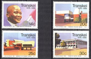 Transkei RSA 1986 10 Years of Independence Architecture Set of 4 MNH