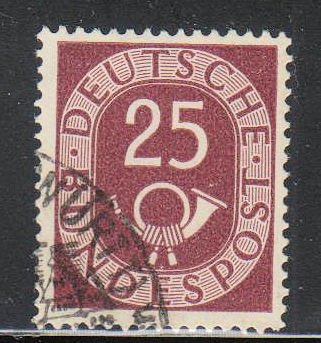 Germany,  25pf Numeral (SC# 678) Used