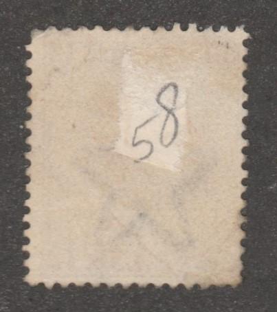 India stamp, Scott# 58, used, Two Annas, light purple color, #M084