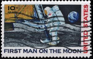 SC#C76 10¢ Moon Landing Issue Single (1969) Used