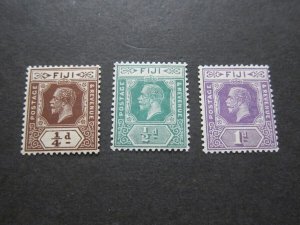 Fiji 1922 Sc 93,94,96 MH