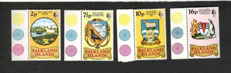 Falkland Islands SC #241-44 COAT OF ARMS  MNH stamps