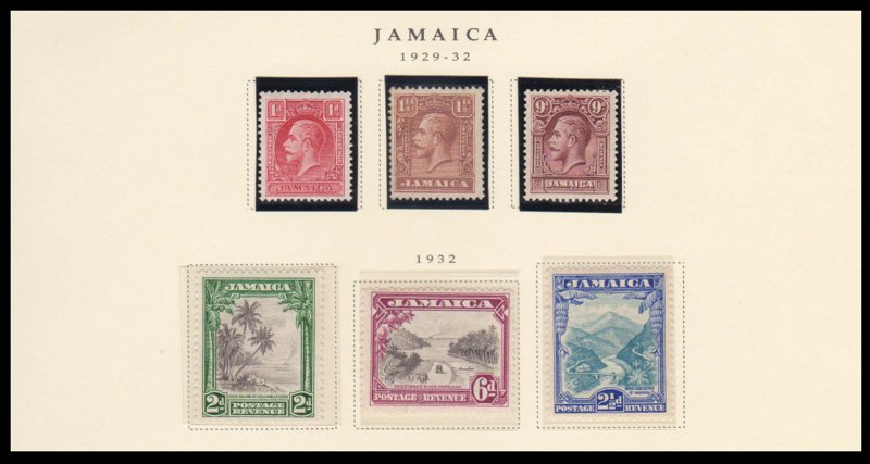 JAMAICA - 1919-52 SELECTED STAMPS - 58V - MINT LH