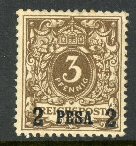 East Africa 1893 Germany 2 Pesa/3 pfg Brown Sc #1 Mint E461