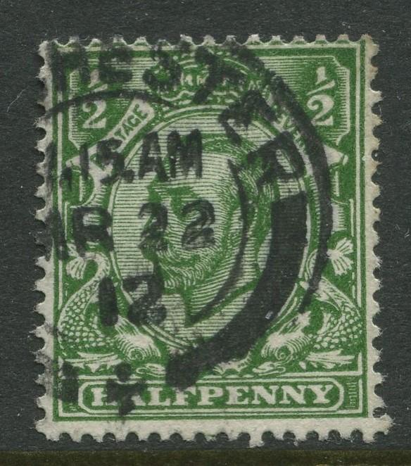 Great Britain -Scott 153 - KGV Definitive -1912 - Used - Single 1/2p Stamp