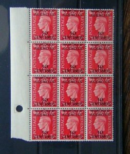 Morocco Agencies Spanish 1937 -52 10 centimes on 1d Scarlet in MNH block x 12