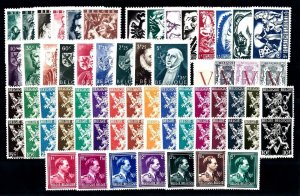 Belgium Belgien Belgique 1944 Complete Year Set MNH